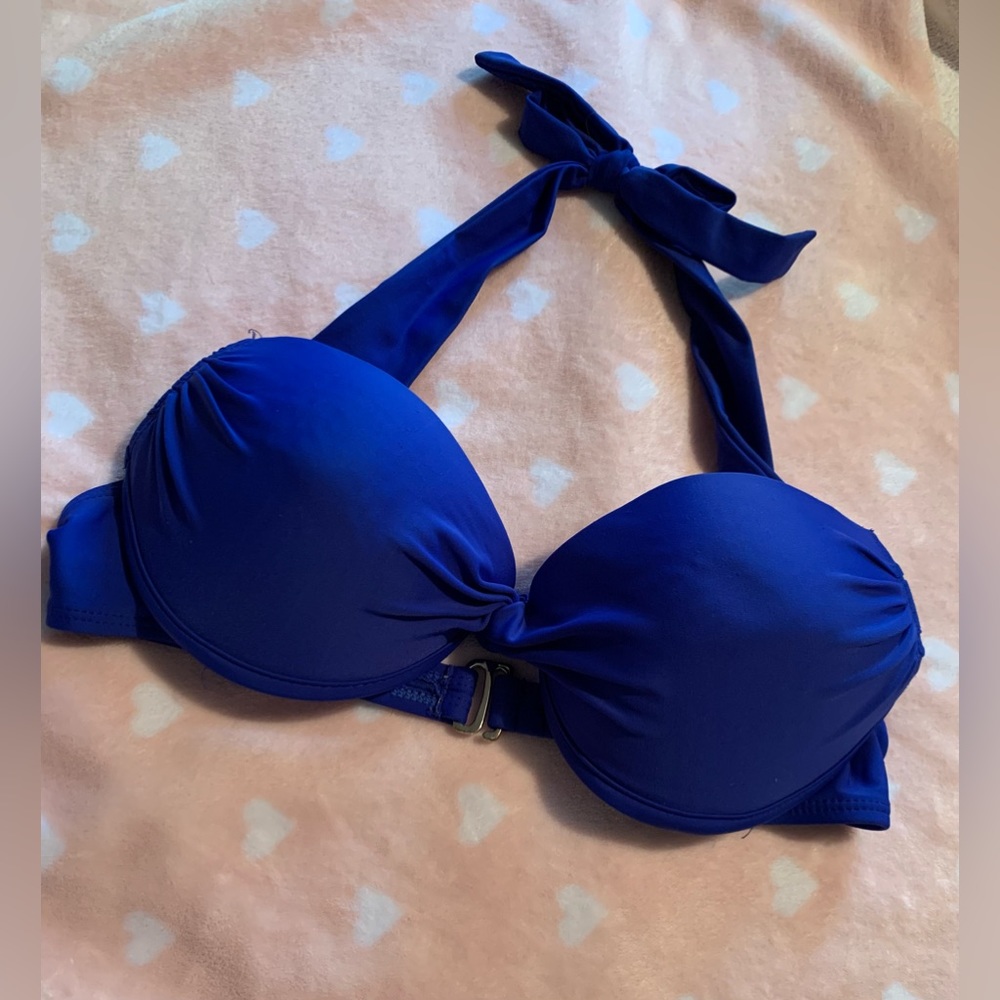 Deep blue bikini top